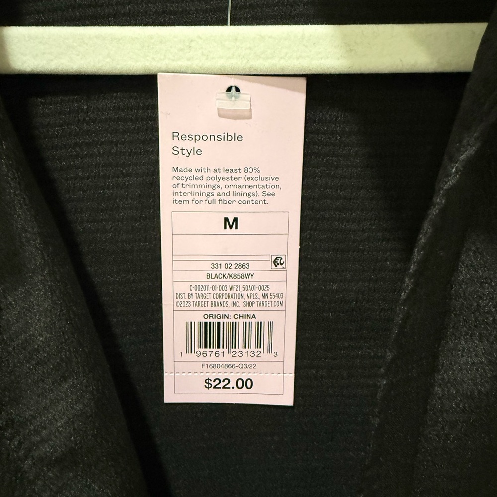 Target Black Tie-Front Women's Blouse - Picture 2 of 3